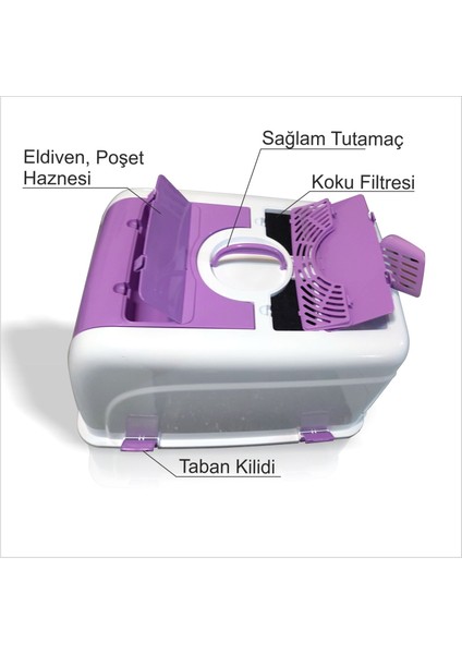 En Büyük Dev Devcileyin Koku Filtreli Kürekli Derin Kedi Wc Kumlu Tuvaleti Kum Havuzu Haznesi Odası