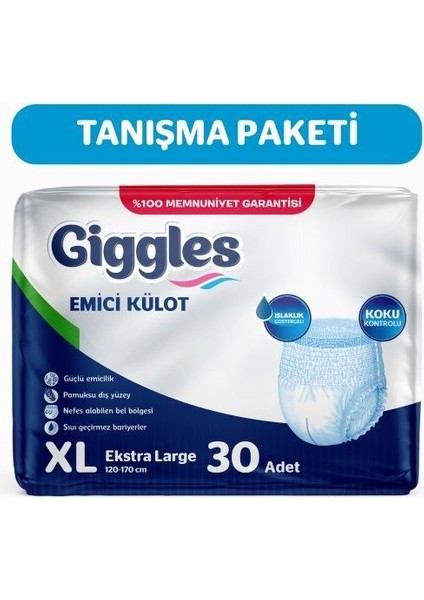 Emici Külot Hasta Bezi XL Beden 30 Adet