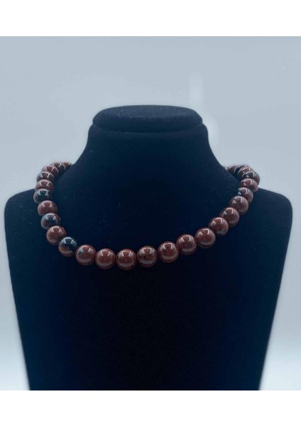 Jasper Doğal Taş Kolye 8 mm