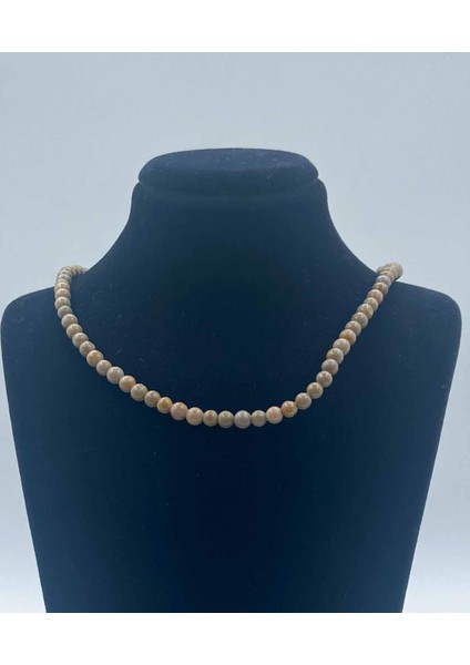 Jasper Doğal Taş Kolye 4 mm
