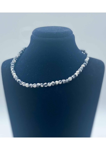 Jasper Doğal Taş Kolye 4 mm