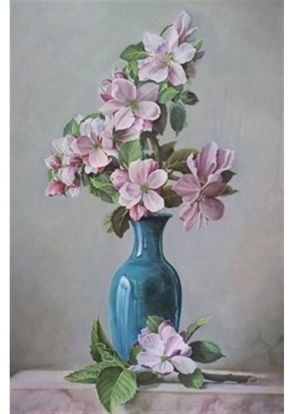 Narin Vazo ve Çiçek Pixart Sanat Elmas Mozaik Tablo Diamond Türkiye 50*73