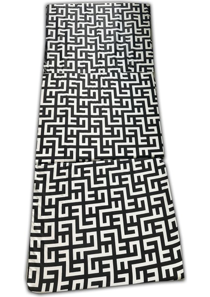Katlanır Süngerli MINDER(70X180X6CM)SİYAH Labirent Minder Fermuarlı