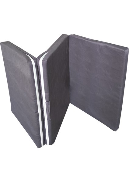 Katlanır Minder Yer Minderi Süngerli Minder Tek Kişilik 80X180 Gri 6 cm