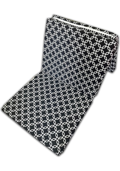 Katlanır Yer Minderi ve Tek Kişilik Süngerli Katlanır Minder 70X180 cm 6 Cm-Siyah Zincir