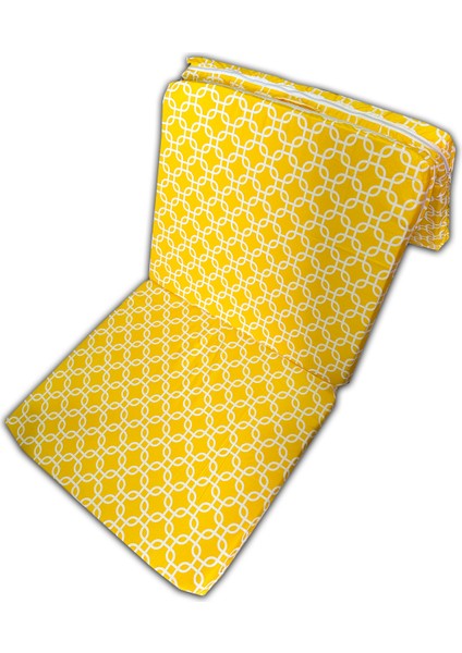 Katlanır Yer Minderi ve Tek Kişilik Süngerli Katlanır Minder 70X180 cm 6 Cm-Sarı Zincir