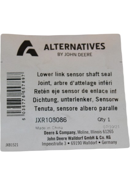 R108086 Salmastra, Yük Kontrol Mili Contası 48x76x8 6R 145, 6M 1654, 7M 200, 548G-II