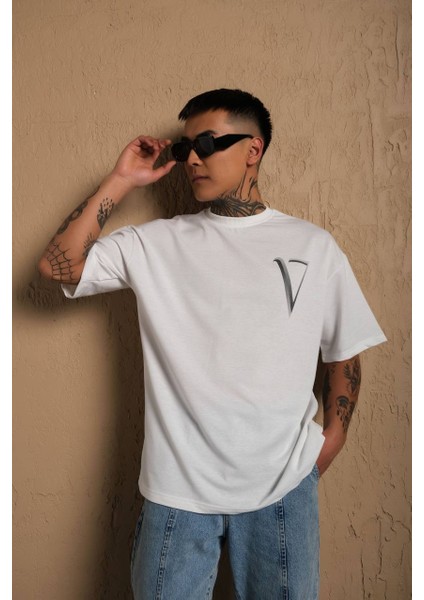 Vans Yazılı Ön ve Arka Baskı Detaylı Company Penye Oversize Beyaz Tişört fırsatları