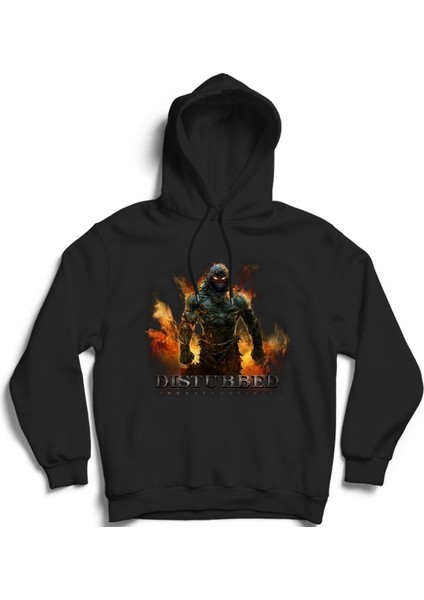 Disturbed, Fire, Rock Metal Kapüşonlu Sweatshirt Hoodie