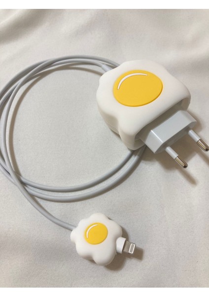 Apple Yeni Nesil Şarj Başlık ve Kablo Koruyucu Seti Omlet Tasarımlı