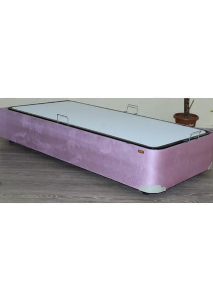 Baza Tay Tüy Pembe Silinir Kumaş Model Metal Çelik Fırın Boya Iskelet 90*190 cm El Yapım