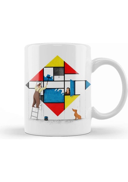 Art Mondri An' His House Kupa Bardak Porselen