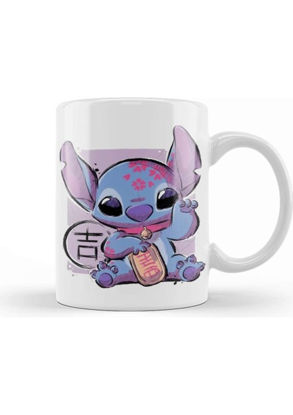 Maneki Stitch Kupa Bardak Porselen