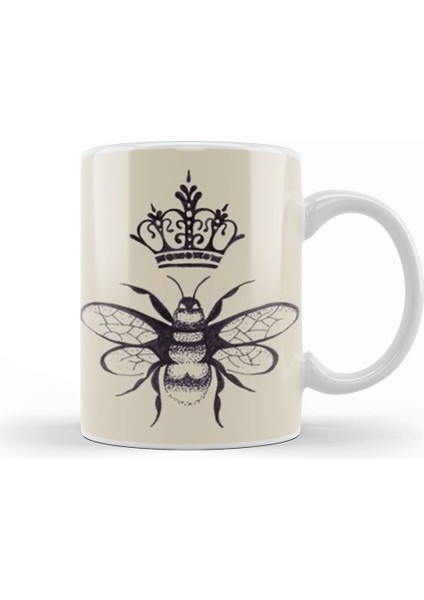 Queen Bee Kupa Bardak Porselen