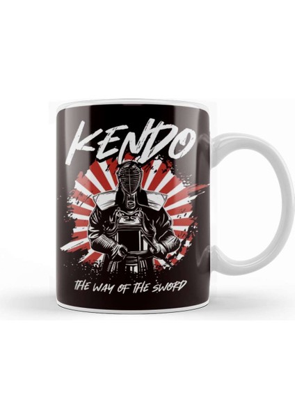 Katana Japanese Art Cat Samurai Ninja Shinobi Kendo Fighter Kupa Bardak Porselen