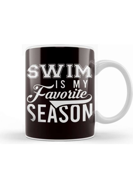 Favorite Swim Season Summer Vacation Swimmer Swimming Pool Kupa Bardak Porselen