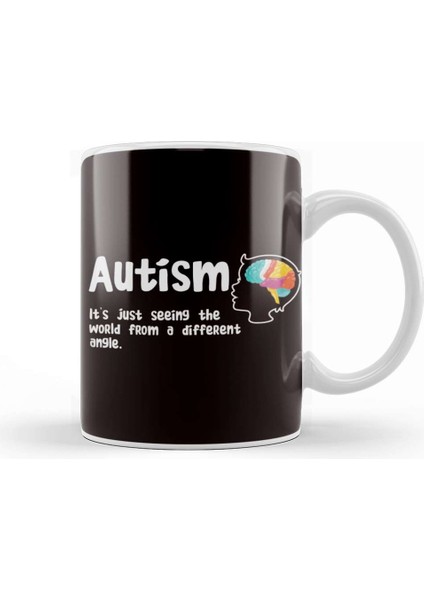 Autism Seeing World From Different Angle Autistic Awareness Kupa Bardak Porselen