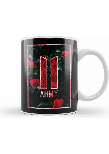 Kpop Army Kpop Red Roses Kupa Bardak Porselen