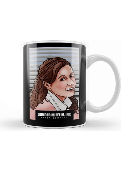 Pam Beesly Dunder Mifflin Kupa Bardak Porselen