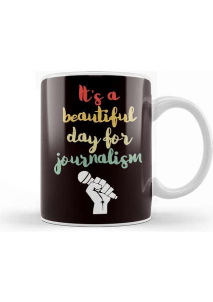 Journalism Reporter Author Writer Journalist Press Free Tv Kupa Bardak Porselen