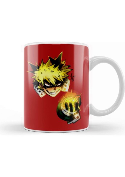 My Hero Academia Bakugou Faces Kupa Bardak Porselen