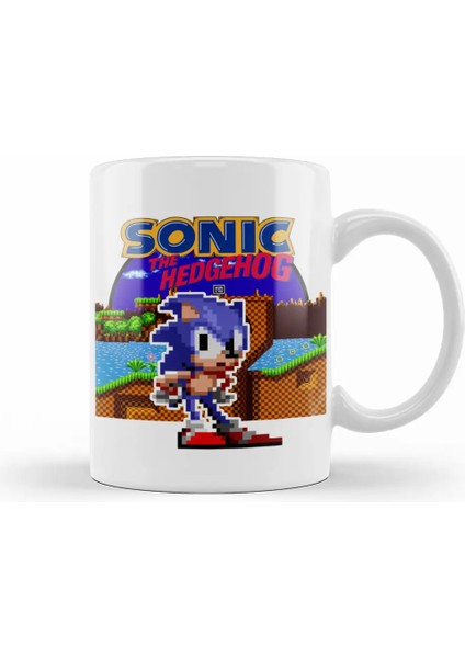 Sonic The Hegdehog 90S Retro Kupa Bardak Porselen