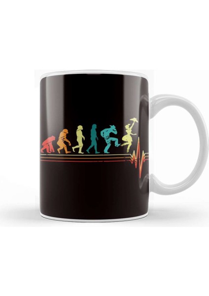 Evolution Line Dancer Dancing Country Music Western Cowboy Kupa Bardak Porselen
