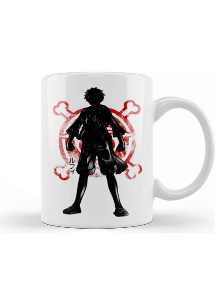 Crimson Luffy Kupa Bardak Porselen