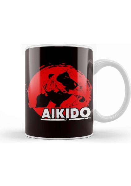 Aikido Master Fighter Martial Arts Coach Fight Self Defense Kupa Bardak Porselen