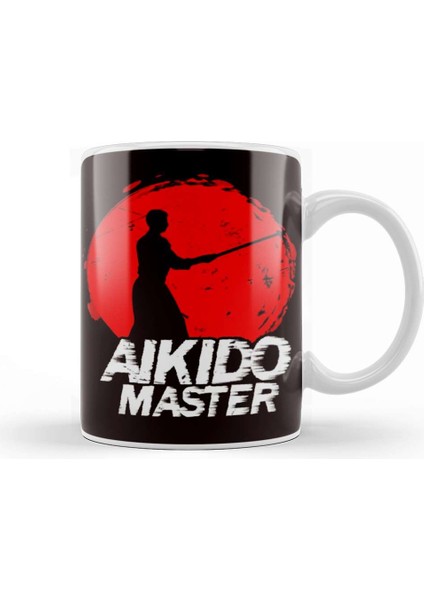 Aikido Master Fight Martial Arts Fighter Self Defense Coach Kupa Bardak Porselen