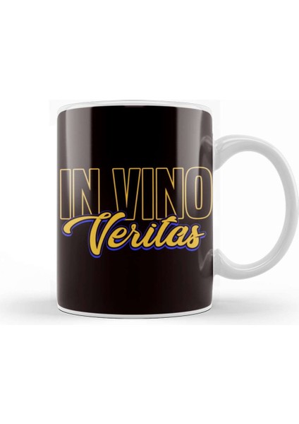 In Vino Veritas Latin Language Phrase Drinking Wine Lover Kupa Bardak Porselen