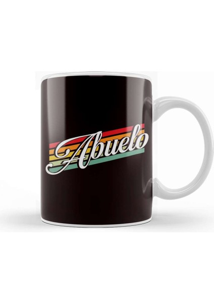 Retro Abuelo Vintage Grandfather Grandpa Granddad Grandson Kupa Bardak Porselen