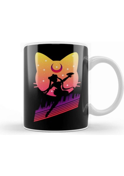Sailor Moon Sailor Sunset Moon Kupa Bardak Porselen