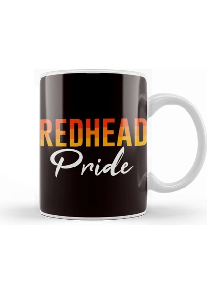 Redhead Pride Ginger Red Head Orange Red Hair Haired Irish Kupa Bardak Porselen