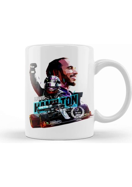 Lewis Hamilton F1 Legend 44 Kupa Bardak Porselen