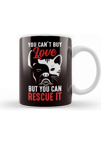 Cat Dog Owner Pet Lover Kitten Puppy Fans Rescue Animals Kupa Bardak Porselen