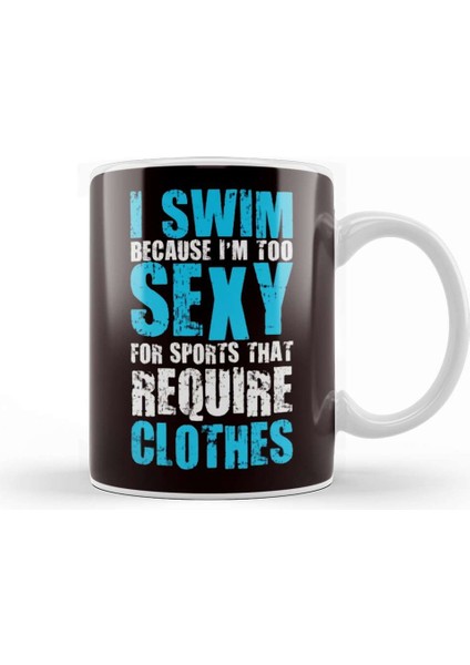 Funny Swimmer Water Sports Indoor Freestyle Swimming Pool Kupa Bardak Porselen