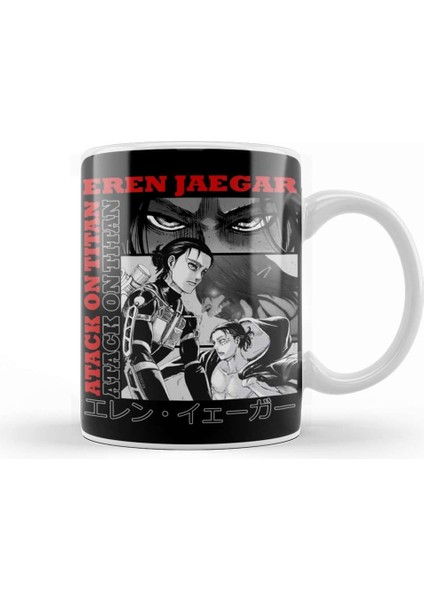 Attack On Titan Eren Jaegar Kupa Bardak Porselen