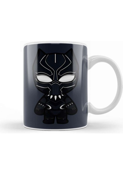 Black Panther Minime Version Kupa Bardak Porselen