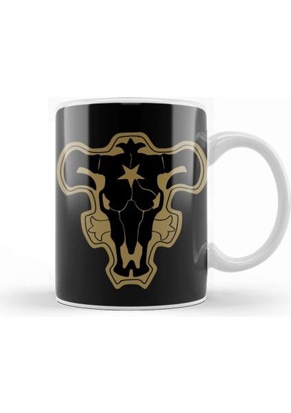 Black Clover Black Bulls Logo Kupa Bardak Porselen