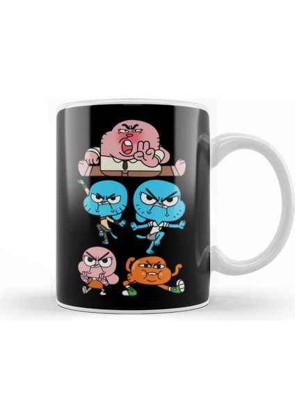 Gumball Watterson Family Kupa Bardak Porselen