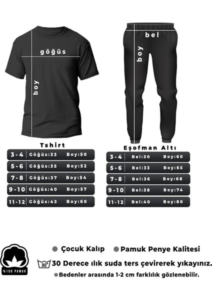 Çocuk Jujutsu Kaisen Alt - Üst Eşofman Takımı