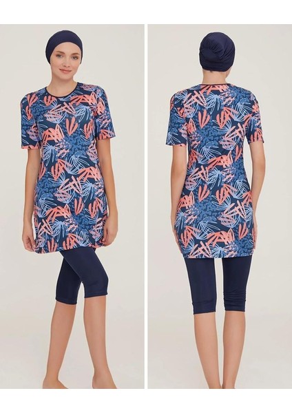 Afşin 8083 Kısa Kol Lycralı Dijital Desen Tesettür Havuz Mayo fırsatları