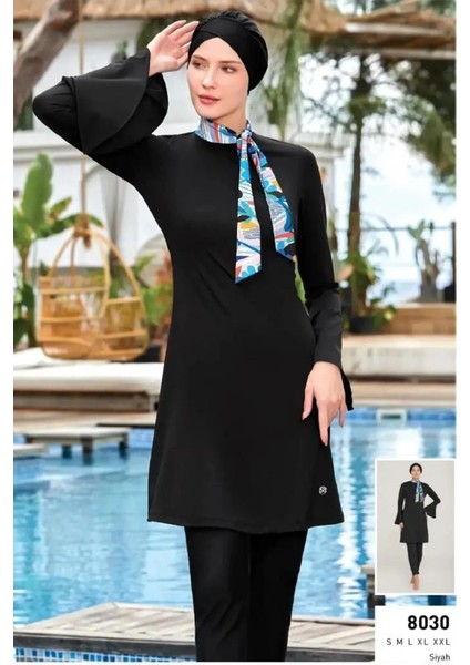 Evan 8030 Tam Boy Lycralı Dijital Desen Tesettür Mayo modelleri