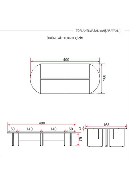 Ares Toplantı Masası 10 Kişilik