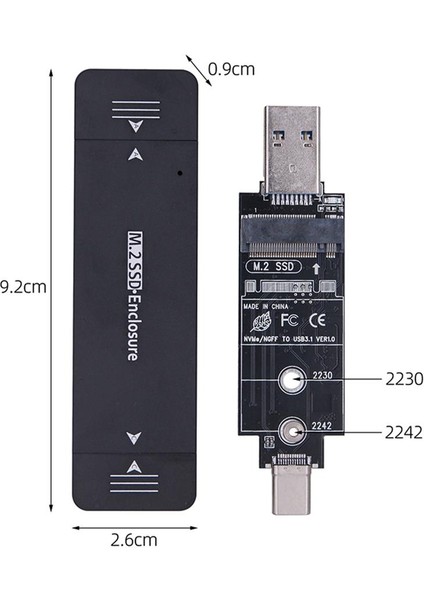 Nvme SSD Kutusu M2 Nvme SSD Kutusu Type-C USB Bağlantılı Nvme SSD Typec Kutu USB Nvme Kutu 4.2 cm Nvme Ler Için