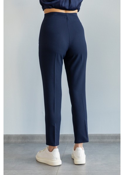 Kadın Pensli Ofis Pantolon QNS047 - Lacivert fiyatları