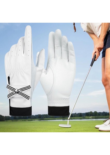 Nefes Kadın Golf Eldiven Kaymaz Aşınmaya Dayanıklı Golfçü Spor Eldivenleri 18 Yards (Yurt Dışından) indirimleri