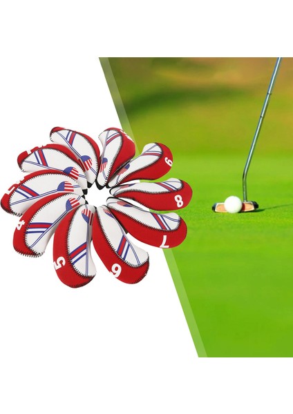 10 Adet Golf Demir Başlık Seti Golf Kulübü Kafa Kapağı Erkek Kadın Koruyucusu Kırmızı (Yurt Dışından) modelleri