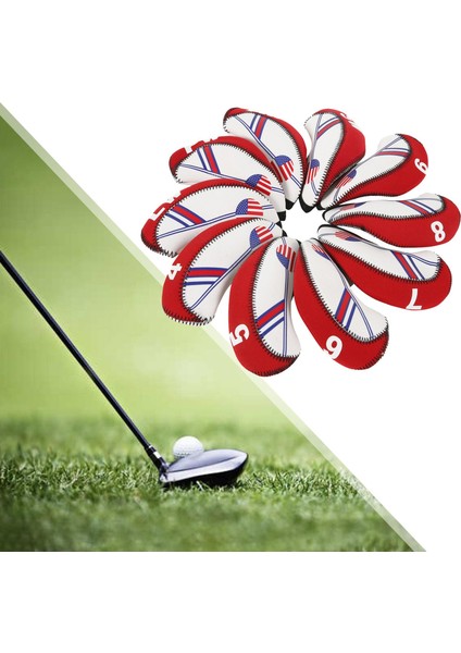 10 Adet Golf Demir Başlık Seti Golf Kulübü Kafa Kapağı Erkek Kadın Koruyucusu Kırmızı (Yurt Dışından) indirimleri